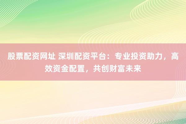 股票配资网址 深圳配资平台：专业投资助力，高效资金配置，共创财富未来